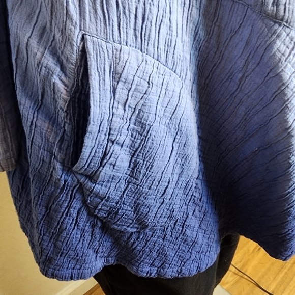 Soft Sourrdings Ombre Blue Open Front Pockets Women's Cardigan Size P XS - Picture 4 of 9